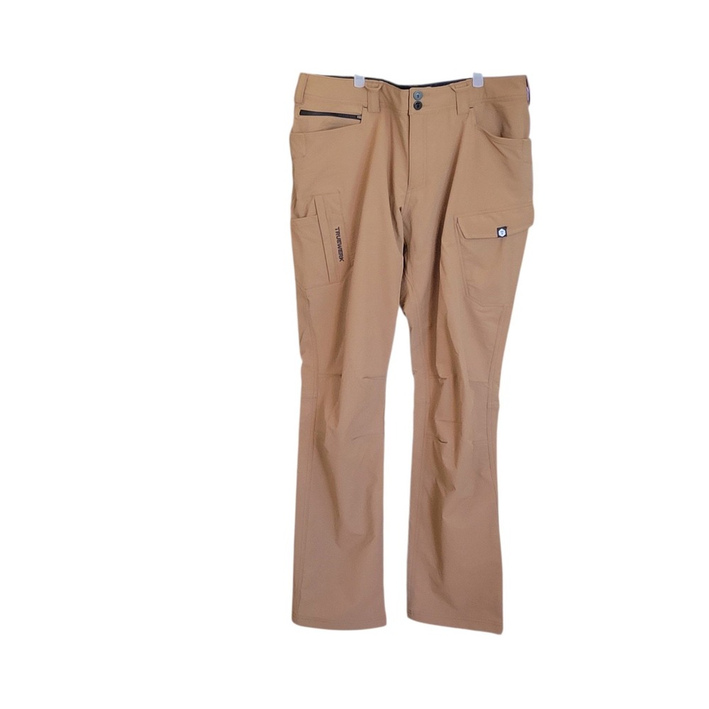 Truewerk T2 Werkpant Mens 38x34 Sand Tan Technical Utility Work Pants Stretch